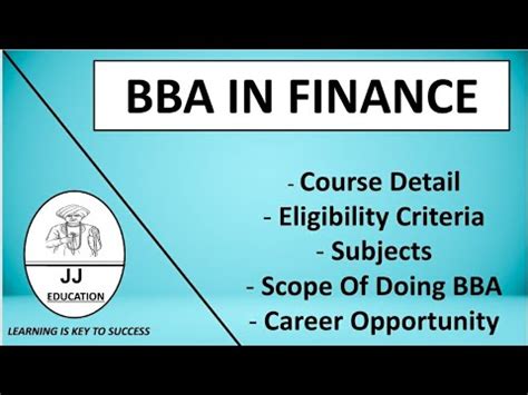 bba finance course description